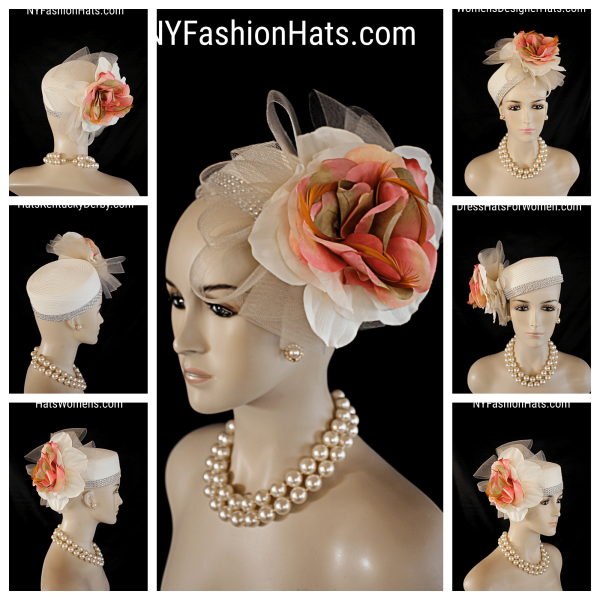 Luxury Handmade Pillbox Wedding Bridal Cocktail Hat For Women