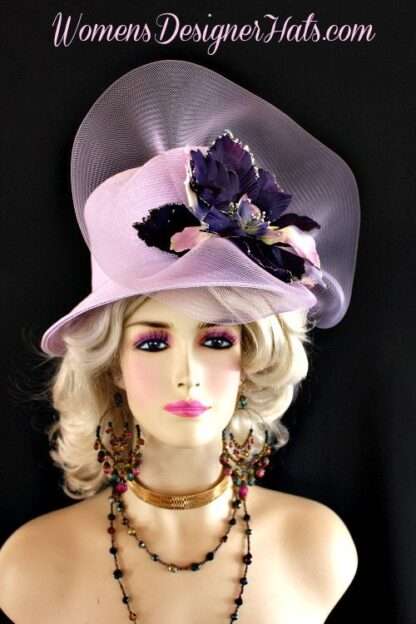 Lilac Purple Kentucky Derby Spring Wedding Hat Women's Designer Hats