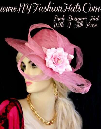 Kentucky Derby Hats Pink Designer Dress Church Hat Ny Fashion Hats