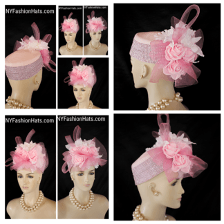 Ladies Formal Haute Couture Designer Pillbox Wedding Bridal Hat