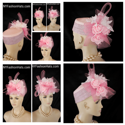 Ladies Formal Haute Couture Designer Pillbox Wedding Bridal Hat