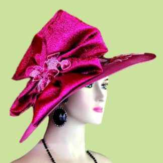 Magenta Fuchsia Hot Pink Designer Hat Wedding Church Formal Hats