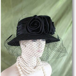 Black Winter Wool Dress Or Casual Hat, Couture Designer Hats, Hats For Sabbath, Church Hats, Trendy Hat, NY Fashion Hats Millinery, Jamila