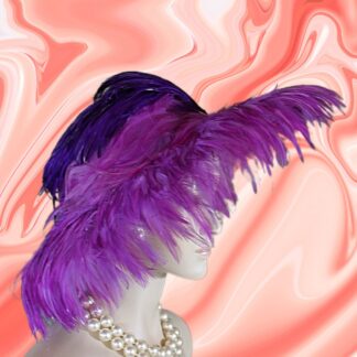 Haute Couture Luxury Winter Wool Designer Hat, Purple Statement Feather Hat, Formal Dress Hats, Wedding Guest Hat, NY Fashion Hats Millinery