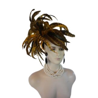 Women's Designer Mustard Yellow Pillbox Formal Fashion Hat For Weddings, Special Occasion, Church And Horse Races