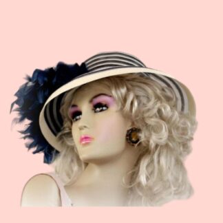 Haute Couture Fashion Hat, Derby Luncheon Hat, Designer Hats For Women, Occasion Dress Hat For Weddings Brides Formals, Hats For Horse Races