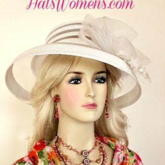 Hats For Horse Races, Kentucky Derby Hat, White Designer Hats For Women, Bridal Wedding Formal Dress Hat, Church Hats For Women, Dinna