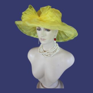 Royal Blue Large Brim Wedding Bridal Designer Hat, Haute Couture Hats, Formal Dress Hat, Mother Of The Bride Hats, Derby NY Fashion Hats