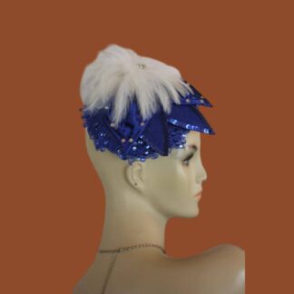 Royal Blue And White Haute Couture Wedding Bridal Fascinator Cocktail Hat, Avant Garde Hats, NY Fashion Hats Millinery Headwear, Hats For Formals Weddings, Dress Hats For Women, Hats For Horse Races, Kentucky Derby Hats, Saucer Fascinator Hat, Designer Hats For Women, Luncheon Derby Special Event Hat, Bespoke Hats, Royal Ascot Hats, Ladies Church Hats, Formal Occasion Wedding Hat Headpiece, Winter Wool Fashion Hats For Women, NYFashionHats.com, Couturedesignerhats.com, nydesignerhats.com