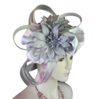 Gray Silver Haute Couture Luxury Avant Garde High Fashion Hat For Women, Formal Wedding Bridal Brides Hat Headpiece, Cocktail Hats Woman, Ladies Church Hats, Designer Hats For Women, NY Fashion Hats Millinery, Mother Of The Bride Hat, Ladies Church Hats, Dress Hats For Women, Kentucky Derby Hats, Hats For Horse Races, Designer Hats For Women, NYFashionHats.com, Easter Hats, Bespoke Hats For Women, Elegant Occasion Hats, Vogue Runway Hats, Hats For Horse Races, Kentucky Derby Hats