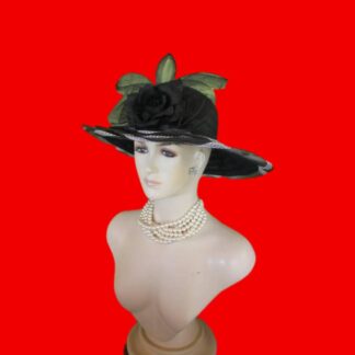 Black And White Haute Couture Designer Fashion Hat