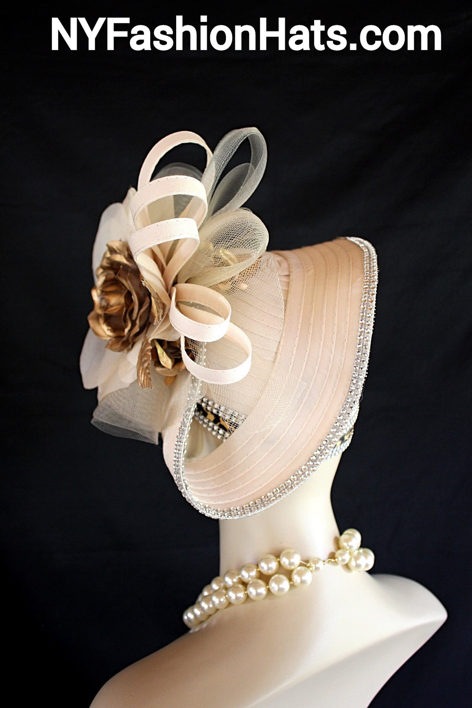 Beige Metallic Gold Copper Satin Formal Hat, Animal Print Hats Women, Haute Couture Designer Hats Women, Avant Garde Hat, Luxury Satin Hats, Church Hats, Hats For Wedding Guests, Mother Of The Bride Hat, Bridal Headpiece, NY Fashion Hats