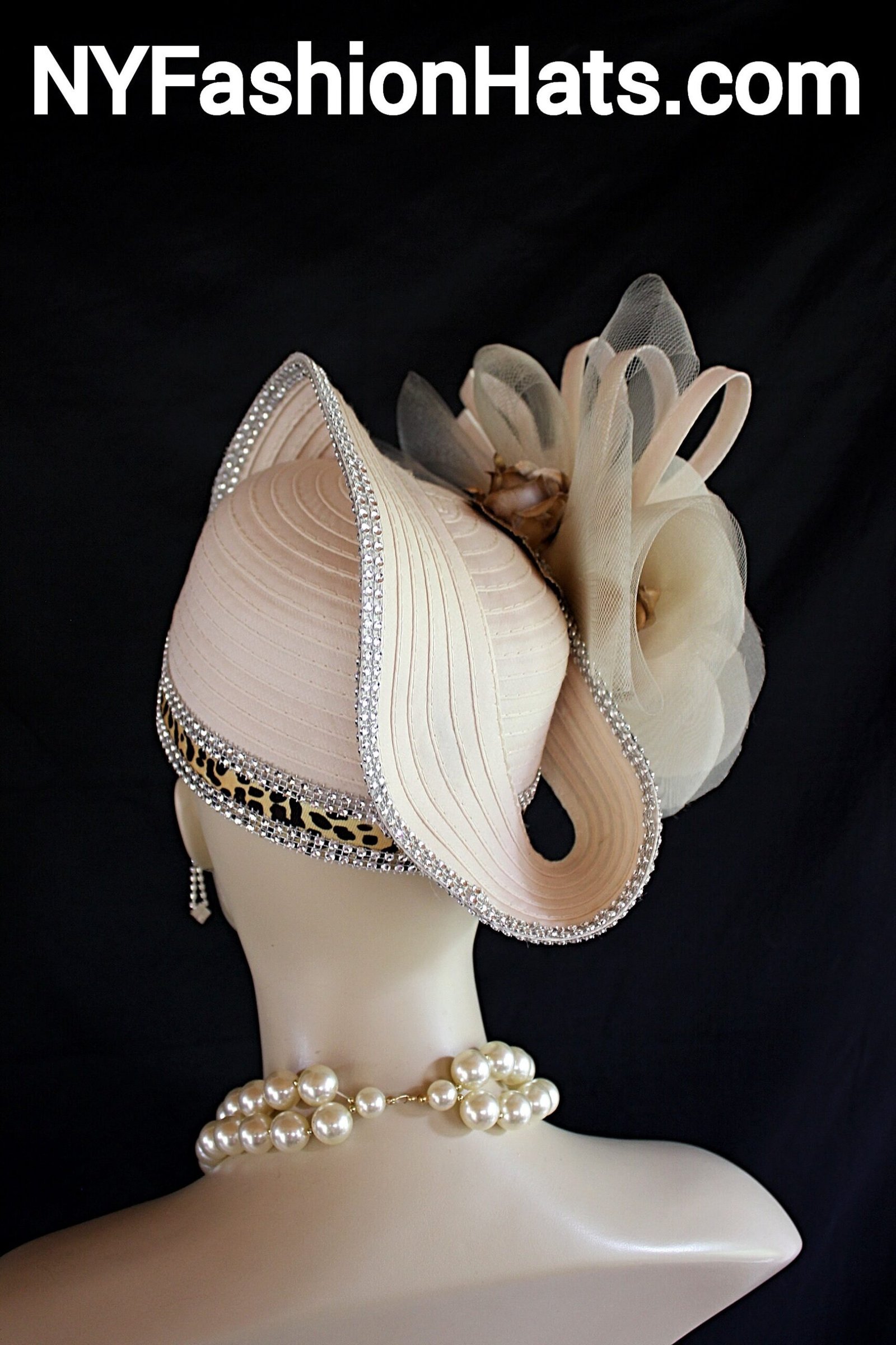 Beige Metallic Gold Copper Satin Formal Hat, Animal Print Hats Women, Haute Couture Designer Hats Women, Avant Garde Hat, Luxury Satin Hats, Church Hats, Hats For Wedding Guests, Mother Of The Bride Hat, Bridal Headpiece, NY Fashion Hats