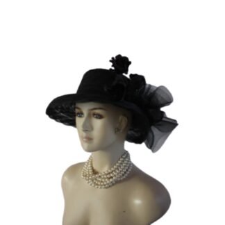 Women's Haute Couture Formal Black Fashion Hat