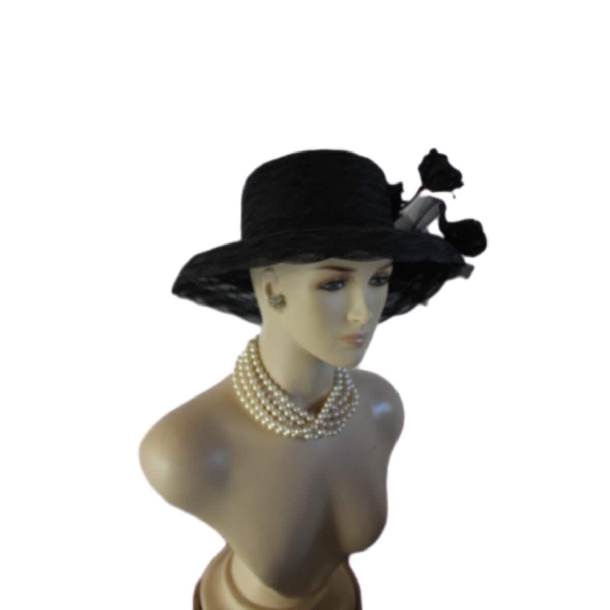 Hats Avant Garde Luxury, Women's Haute Couture Black Formal Designer Hat Silk Roses, Wedding Guest Occasion Church Hat, Mother Of The Bride, - Image 19
